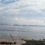 Kinshasa beach by the Congo River