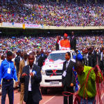 Cardinal Laurent Monsengwo Pasinya at the Martyrs Stadium in Kinshasa