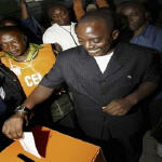 Joseph Kabila voting on October 29 2006