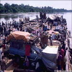 Bateau sur le fleuve Congo entre Kisangani et Kinshasa
