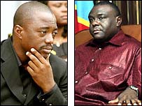 President Joseph Kabila and his nearest rival Jean-Pierre Bemba