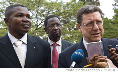 Mr. Alan Doss, the Special representative of the UN Secretary General in the DRC, accompanied by MONUC Force commander General Babacar Gaye, paid a visit to Goma on Saturday 9 February 2008, in order to make a progress report on the follow-up of the Goma conference. He welcomed the progress achieved and called on all armed groups to respect the act of engagement.