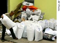 Elections officials counting votes