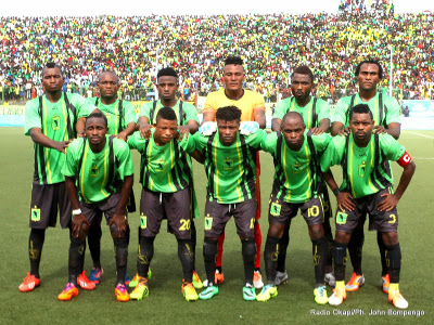 AS Vita Club before their game against Zimbabwe champions Dynamos on 3.9.2014