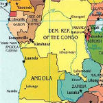 DR Congo Zambia map
