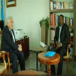 Dominique Strauss-Khan with Joseph Kabila in Kinshasa