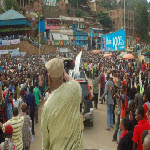 Etienne Tshisekedi rallies supporters in Bukavu, South Kivu Province