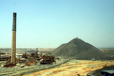 A general view of the Gecamines copper mine in the Democratic Republic of Congo's southern mining town of Lubumbashi