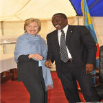 Joseph Kabila and Hillary Clinton in Goma