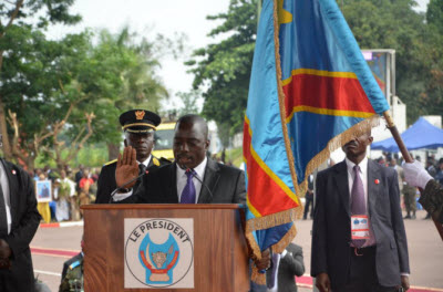 Joseph Kabila during his inauguration speech on Dec. 20, 2011