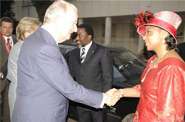 Joseph and Olive Kabila,King Albert II and Queen Paola