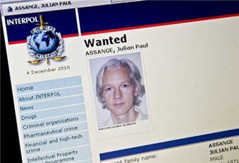 Julian Assange interpol alert