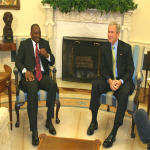 Joseph Kabila and George Bush in the Oval Office on 10.26.2007