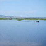 Lac Albert between Congo and Uganda