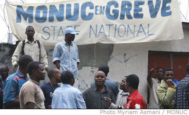 The National Staff Association of the United Nations Mission in the Democratic Republic of Congo (MONUC), has asked the national employees of the mission to observe a 