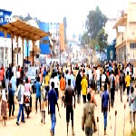 Protesters marching against the M23 in Bukavu on Wednesday