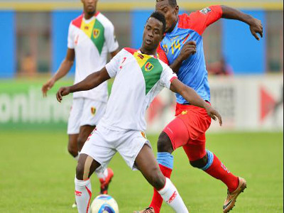 DR Congo Leopards play against Guinea on 2.3.2016