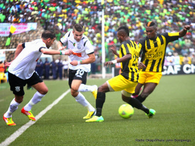 AS Vita playing against ES Setif in the first leg of the Champions League final first leg in Kinshasa on 10.26.2014