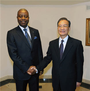 Wen Jiabao and Adolphe Muzito