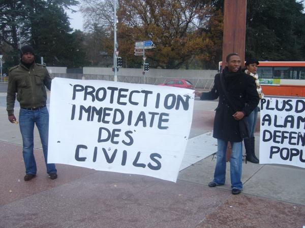 Manifestation de l'ONG Corpus contre les violences sexuelles dans la région du Kivu en RDC