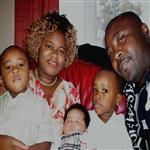 Toute la famille Kasavubu de Nottingham, UK. Bibiche,Joseph-Junior, Leroy at Ange-Philly Tamba