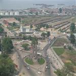 Vue du port fluvial de Kinshasa