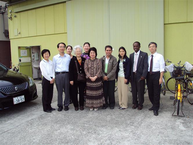 Jacques avec Madame Yoshiko Nakayama, leader spirituelle de la CTF