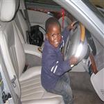 My son in my car
