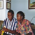 Avec mon épouse Anne Isuamo, 2012, Luanda.